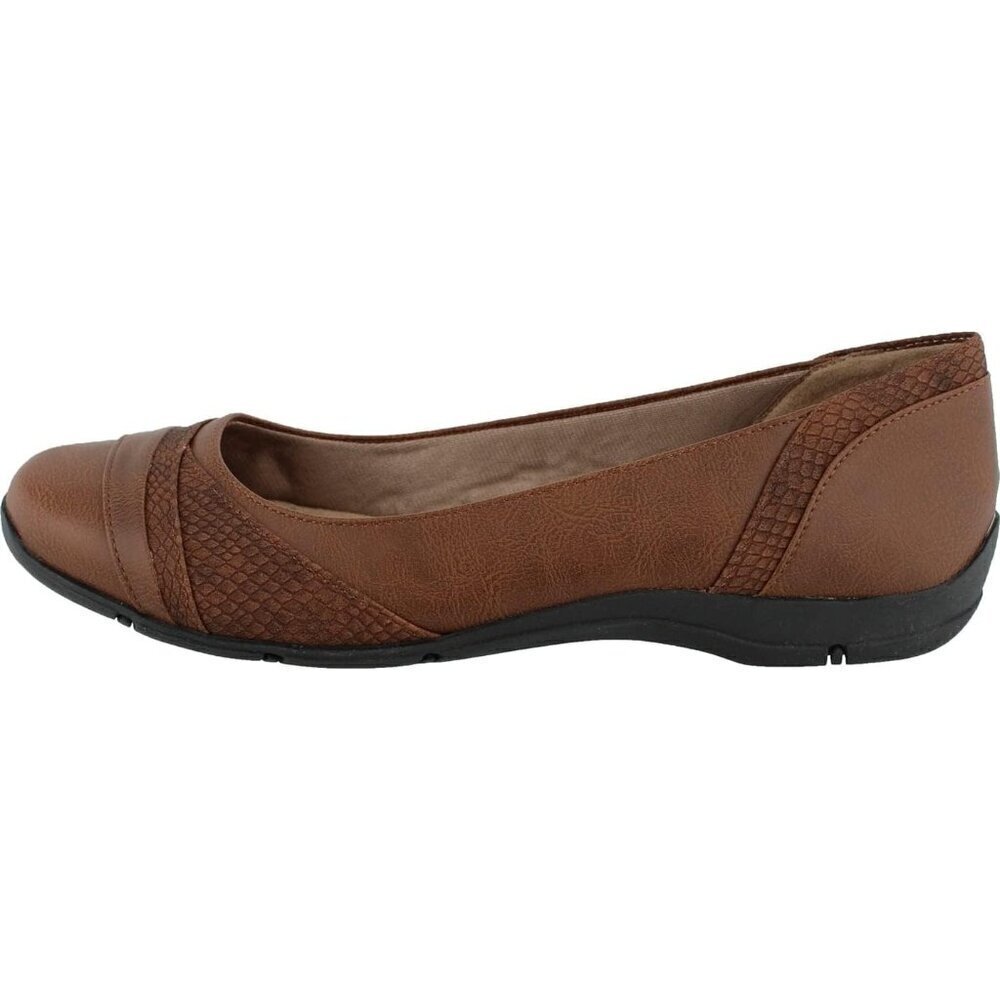 🆕LifeStride Flat Shoe Womens Brown Dig Flat Soft and Flexible comfortable Shoes